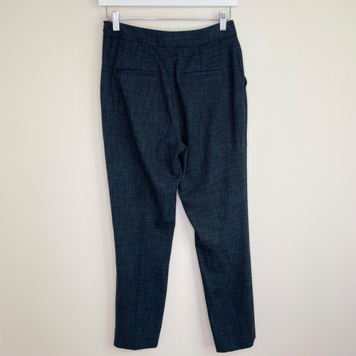 Veronika Maine womens tapered leg pants trousers size 8 navy green tweed pockets - Picture 5 of 9