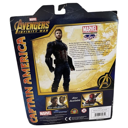 Marvel Select Infinity War MCU Captain America Collectors figure NEW - Picture 2 of 2