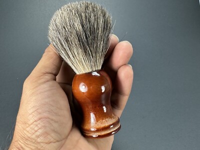 Wood Handle Premium Badger Hair Shaving Brush Barber Wet Shave Distressed Polish
