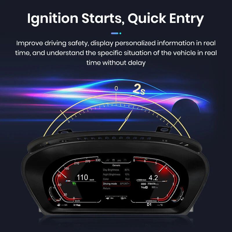 Für BMW E60 E61 E63 E64 Digital Cluster Digital Tacho Kombiinstrument Display   - Bild 4 von 4