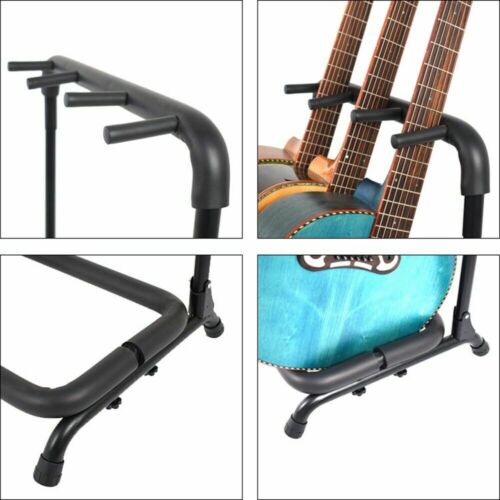 Standard 3-Slot Guitar Holder Rack Stand Black - Picture 5 of 6