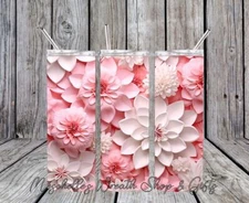 Floral 3d Tumbler (pink)