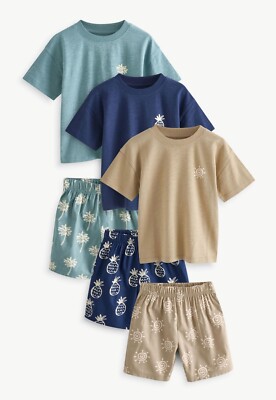 Next Jungen Schlafanzüge 3er Pack Alter 7 bis 8 Jahre (NEU)