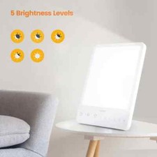 LASTAR Sun Lamp 10000Lux, 5 Adjustable Brightness Levels and 10-60 Minutes timer