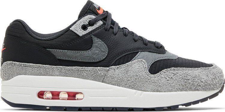 Nike Air Max 1 Premium Dark Smoke Grey Flash Crimson for Sale