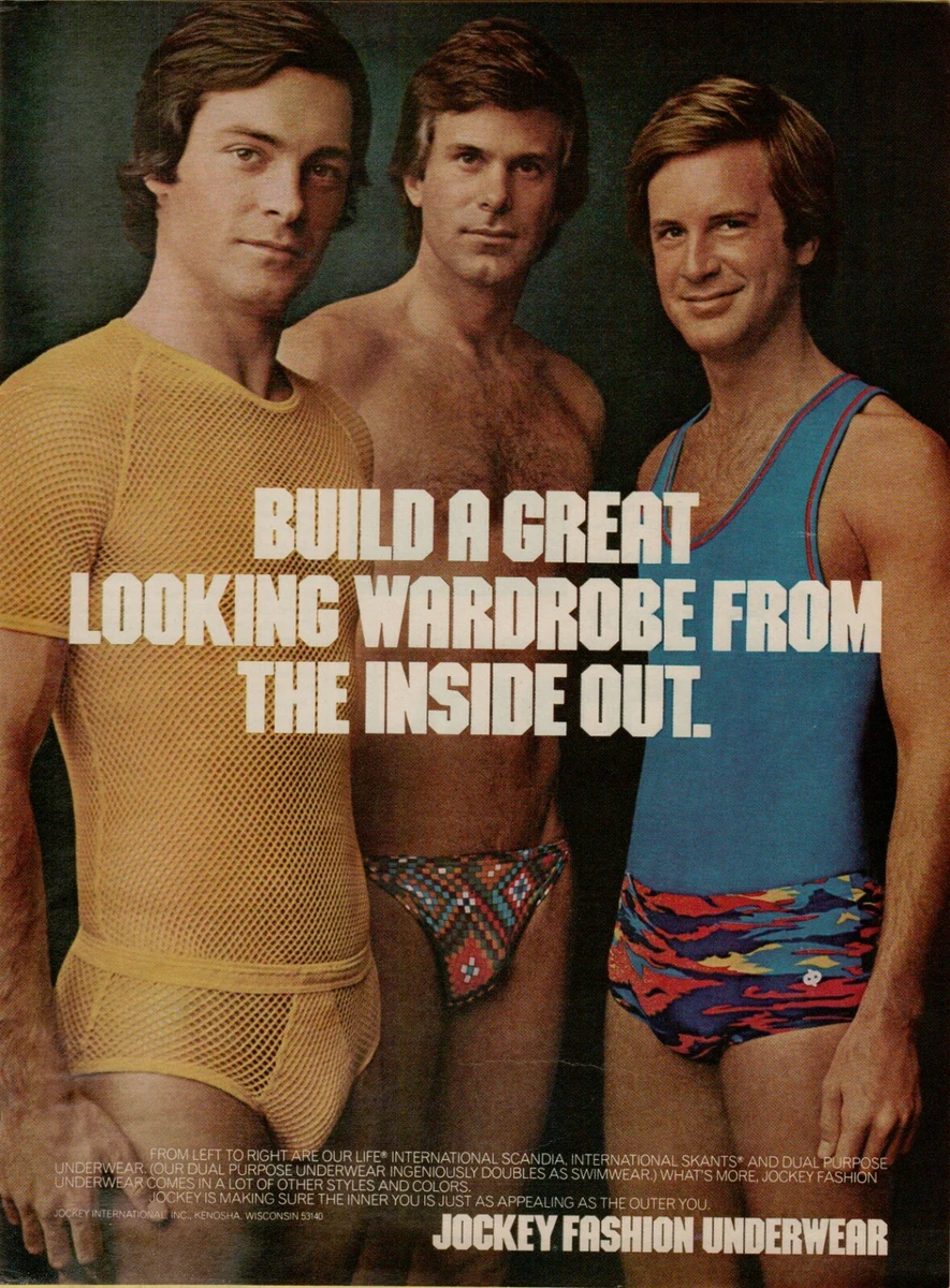 1974 Jockey Fashion Underwear Skants Swimwear Multi-Color Vintage Print Ad