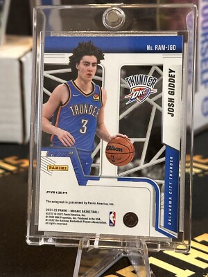 2021-22 Panini Mosaic Josh Giddey RC Rookie Signatures Auto