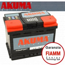 BATTERIA AUTO AKUMA = FIAMM 60 AH 12V 510A EN ORIGINALE NUOVA