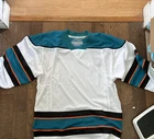 BLANK Mens Ball Roller  Ice Hockey Jersey Small San Jose Sharks Colors NEW