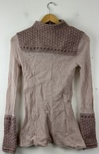 Tory Burch Womens Light Pink Wool Alpaca Blend Knit Sweater Dress Size XS