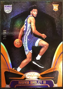 2018-19 Certified Orange Parallel #74/99 Marvin Bagley Jr. RC - ENN Cards