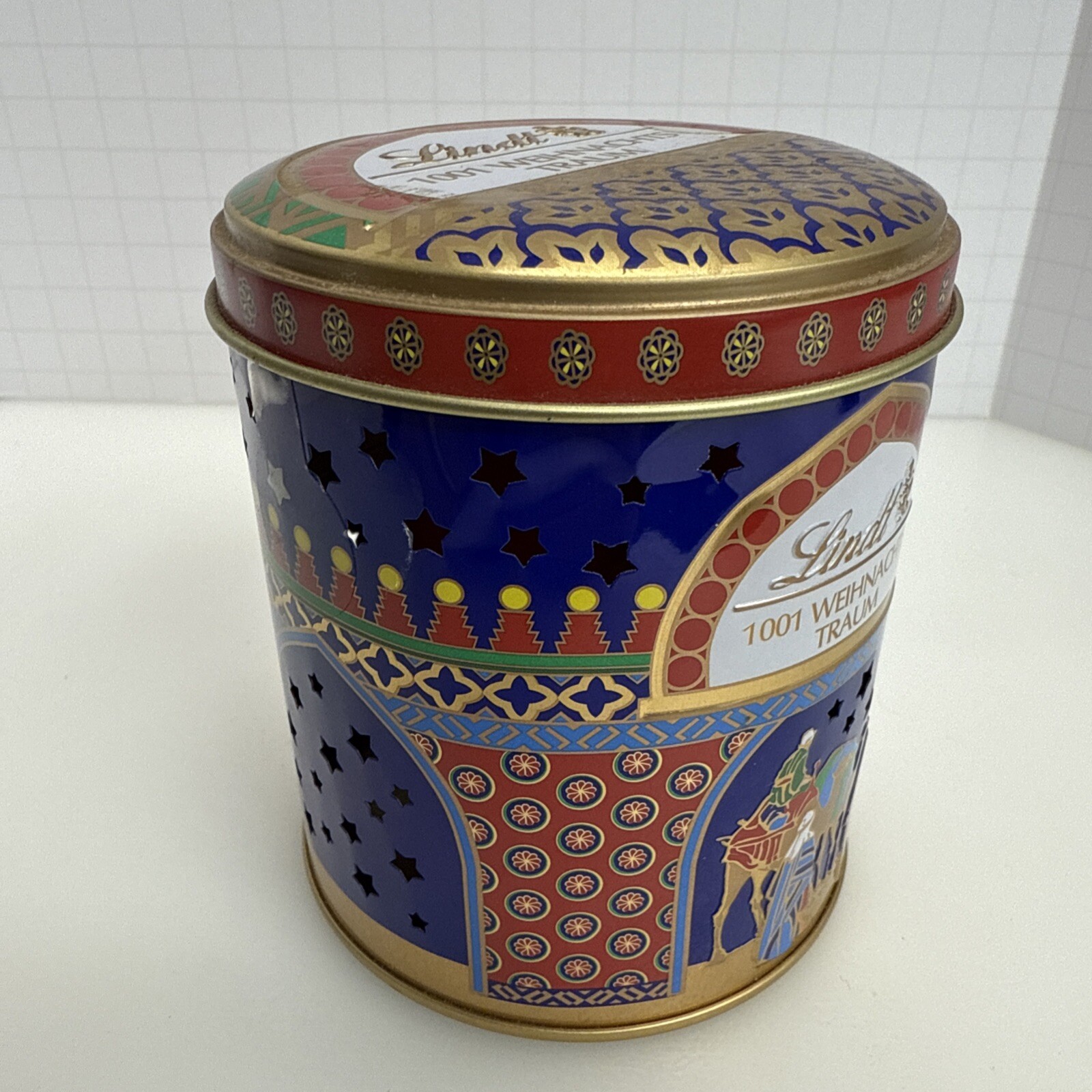 Lindt & Sprungli Chocolate Tin Christmas Wise Men Empty Decor Tea Light