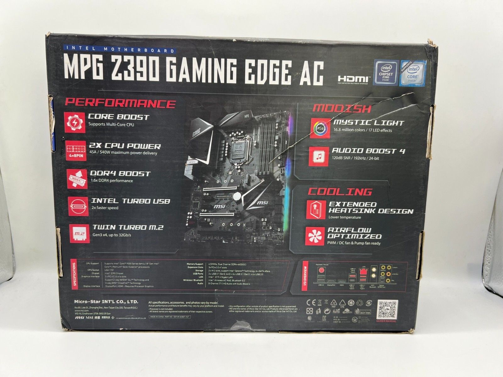 Game-Changer Brand New MSI MPG Z390 Gaming Edge AC Intel ATX Motherboard for LGA 1151 (300 Series) - Image 2