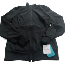Cherokee Women's Black Zip Up Scrubs Jacket Xs