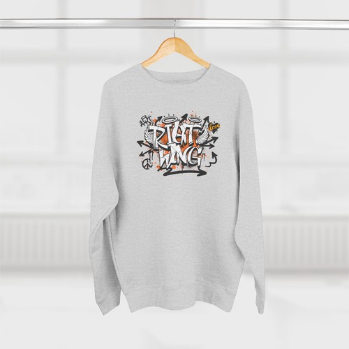 Patriotisches Sweatshirt mit Rundhalsausschnitt, rechtes Graffiti, amerikanische Flagge, Vintage - Bild 5 von 13