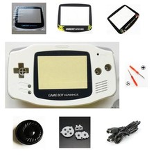 NEW GBA Nintendo Game Boy Advance Replacement Housing Shell Screen Lens White 