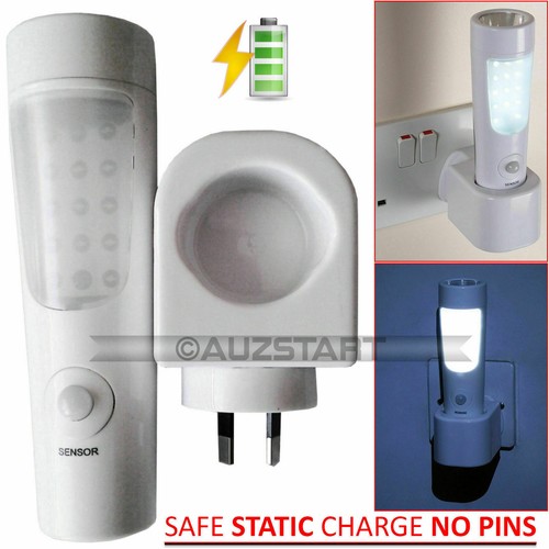 2x LED Luz Nocturna Extraíble Antorcha Luz de Emergencia si Apaga Camping Fishin - Imagen 5 de 10