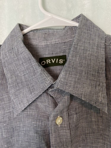 Orvis Button Up Casual Shirt Checkered Long Sleeves sz Men’s Large - Picture 5 of 12