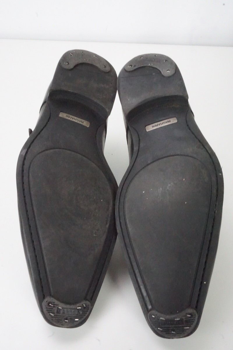 Magnanni Single Monk Strap Black Leather Mens Shoes Sz 8M | eBay display picture 2