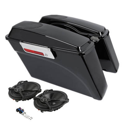 Hard Saddle Bags with 5x7'' Speakers Fit For Harley Touring Road Glide 1994-2013