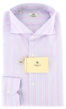 Luigi Borrelli Light Blue Striped Shirt - Extra Slim - YV 