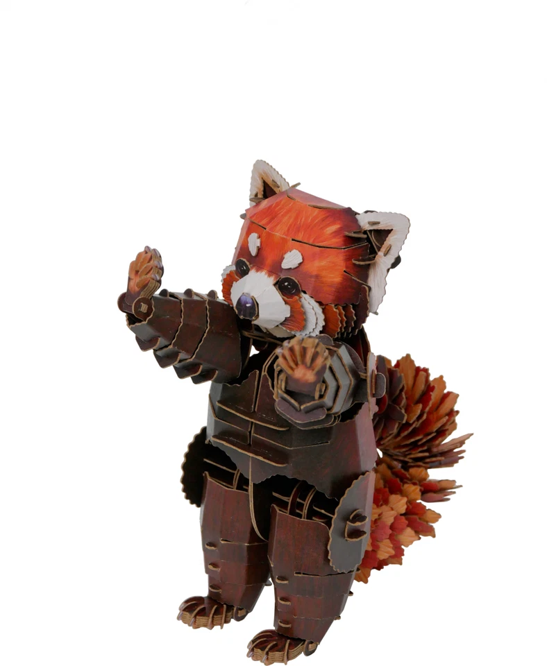MakeBug B0013 Red Panda 3D Kraft Paper Puzzle - Image 4 of 4