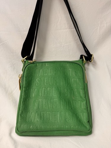Steve Madden Cross Body Purse Emerald Green Faux Leather Handbag - Picture 3 of 13