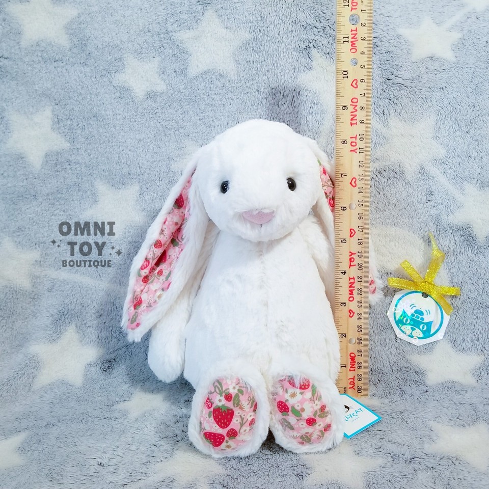 Sitting Rabbit Template AUTHENTIC Jellycat Blossom Cream Bunny Berry MEDIUM Strawberry Rabbit ...