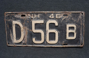 1946 NEW HAMPSHIRE License Plate - DEALER