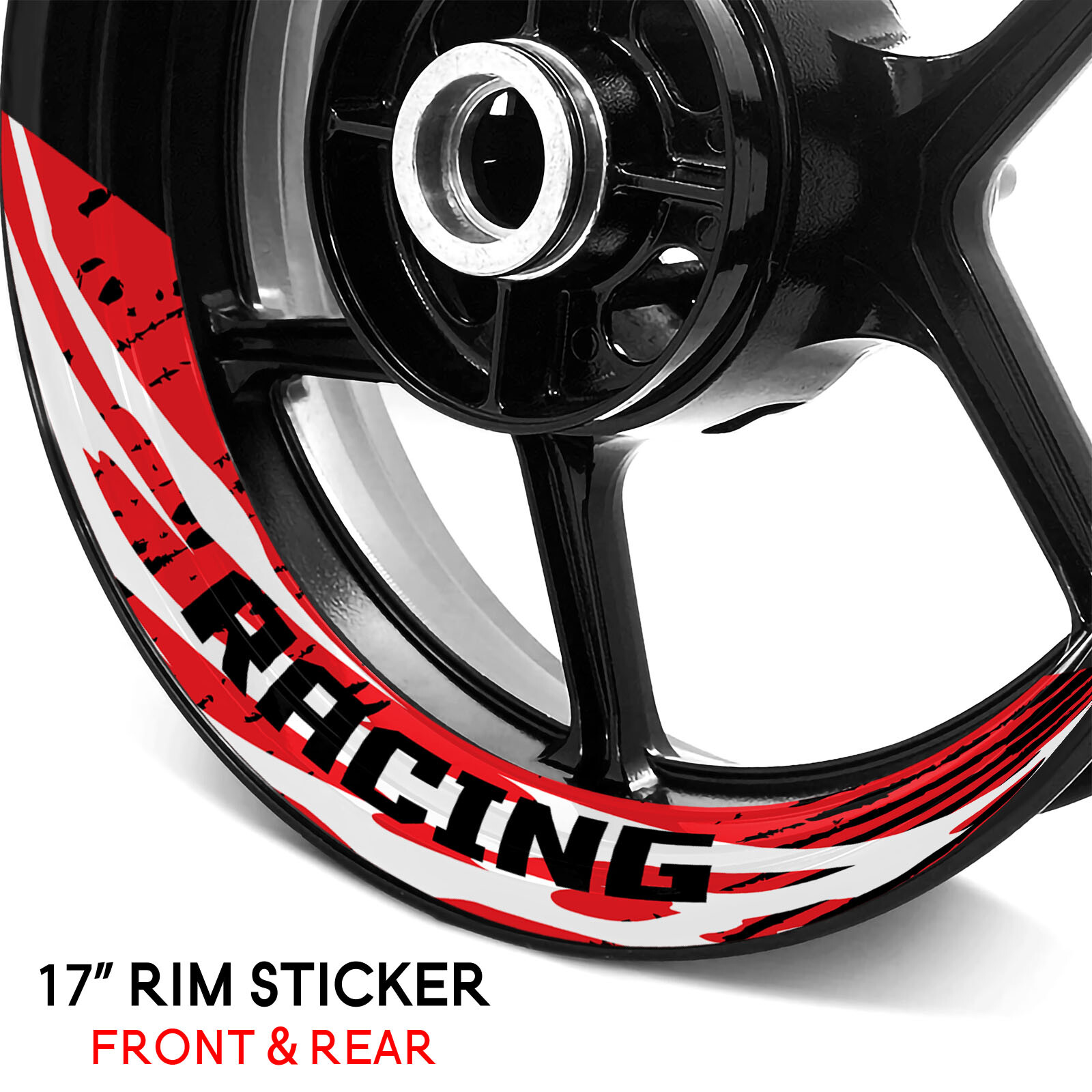 Red S21 17 inch Rim Decal Wheel Stickers Racing For Honda CBR600RR 03 ...