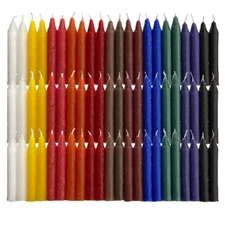 Spell Candles Assorted Colors  - Altar Chime Candles - Lot Of 10 Units - 72 Unit