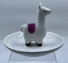 Trinket Dish with Sweet Llama