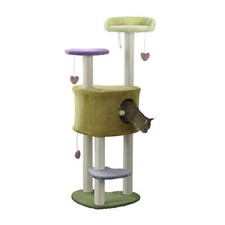 CTR1002A Aisling 51" 4-Tier Modern Sisal Heart Cat Tree with Scratching Posts...