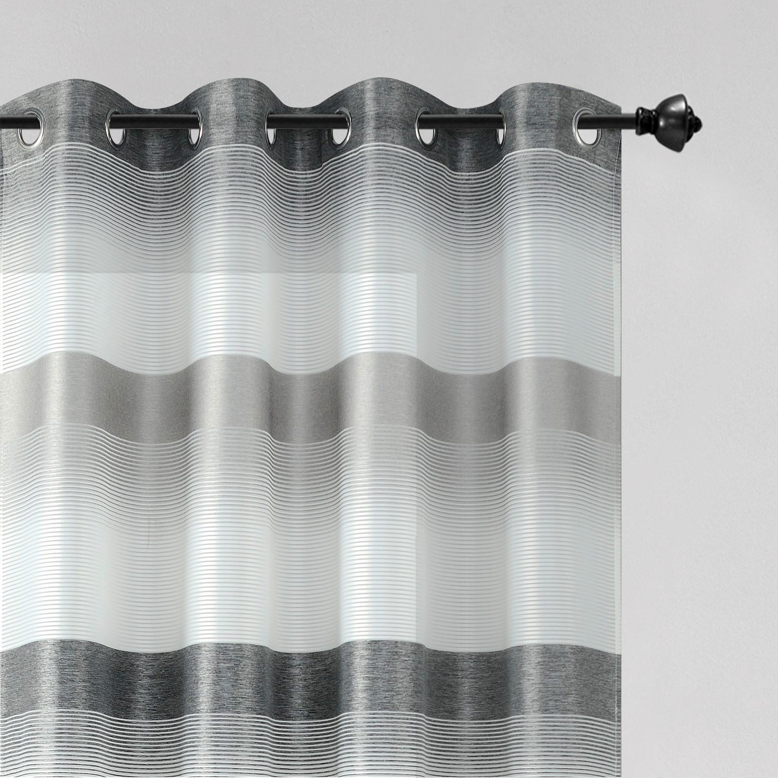 "Jupiter" Voile Net Curtain Eyelet Ring Top Panel eBay