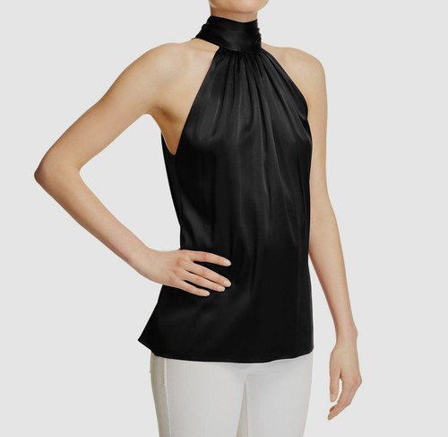 NWT $595 Ramy Brook Womens Black Halter 
