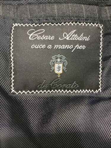 CESARE ATTOLINI Gray Stripe Wool Mens Blazer Sport Coat Jacket - EU 54 / US 44 R - Picture 2 of 22