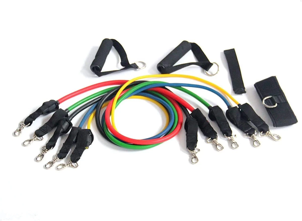 Apollo Athletics Resistance Exercise Band Set Include 5 Black Blue Green