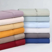1000-1200 TC EGYPTIAN COTTON 6 PCs SHEET SET - 8 TO 30 INCH- SOLID - US CAL KING