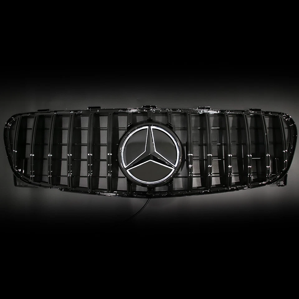 Black Front Grille W/ LED Emblem For Mercedes Benz 2018-2020 X156 GLA250 GLA200 - Изображение 2 из 4