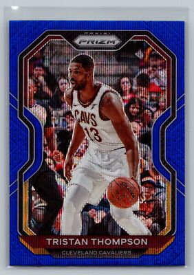 2020-21 Panini Prizm #89 Tristan Thompson Blue Wave Prizms Cleveland Cavaliers