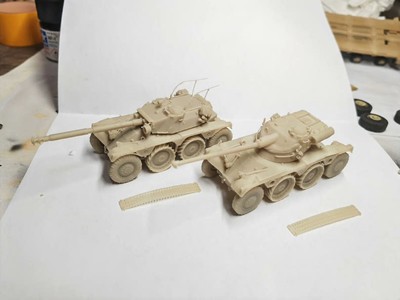 3D printing 1/72/87 French Panhard EBR105/EBR75 Reconnaissance Vehicle Model Kit