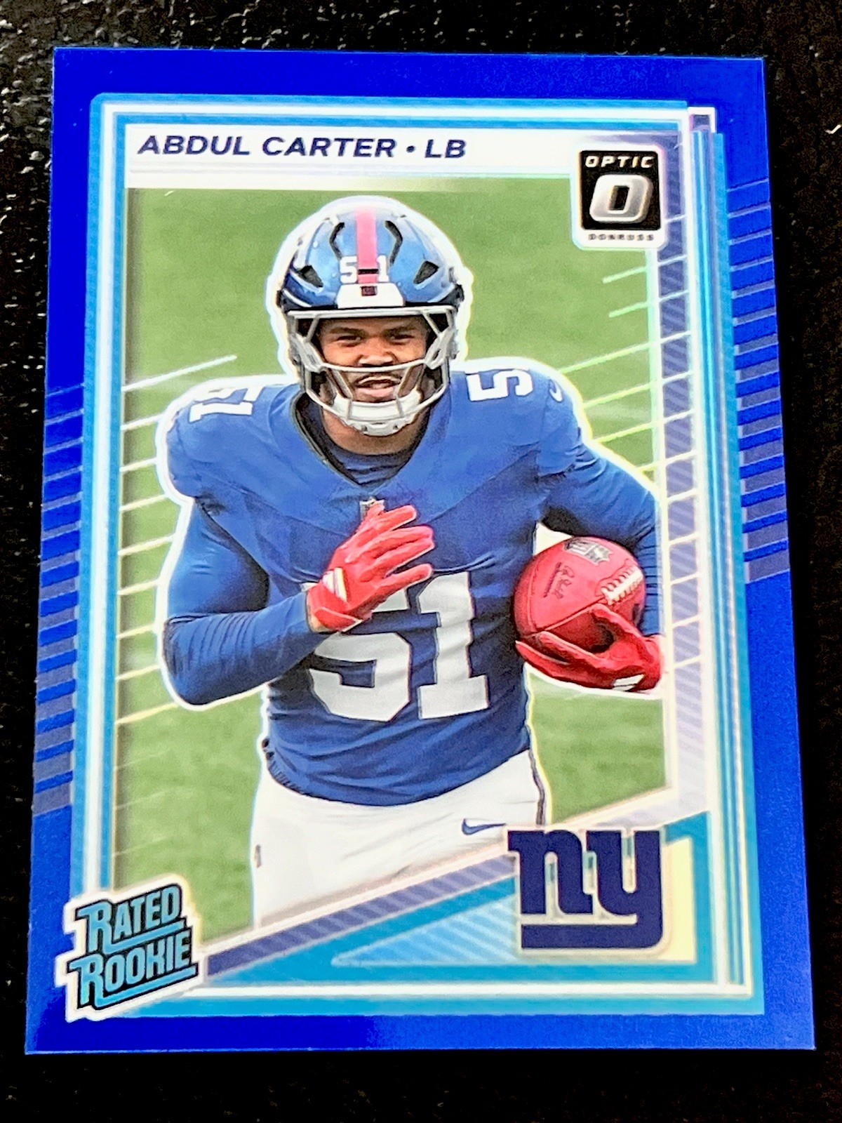 2025 Donruss Optic ABDUL CARTER Blue Rated Rookie Prizm /249 RC #300 - Giants🔥