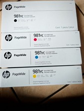 Genuine HP 981YC INK MULTIPACK - FULL SET OF 4 COLOURS - UK INC VAT - BOXED 2026