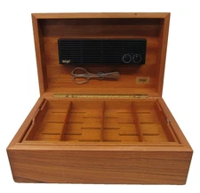 Davidoff Cigar Humidor Swiss-Made 13.75"x5.5"x8.75" w/ Solingen Scissors