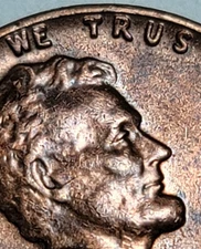 1962 Lincoln Memorial Penny, Cent, Variety Error, Doubled Die Obverse 3.0 Grams