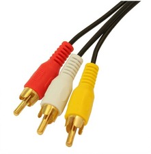75ft 3 Wire RCA GENERAL DUTY Composite Video with Audio Gold Plated Cables
