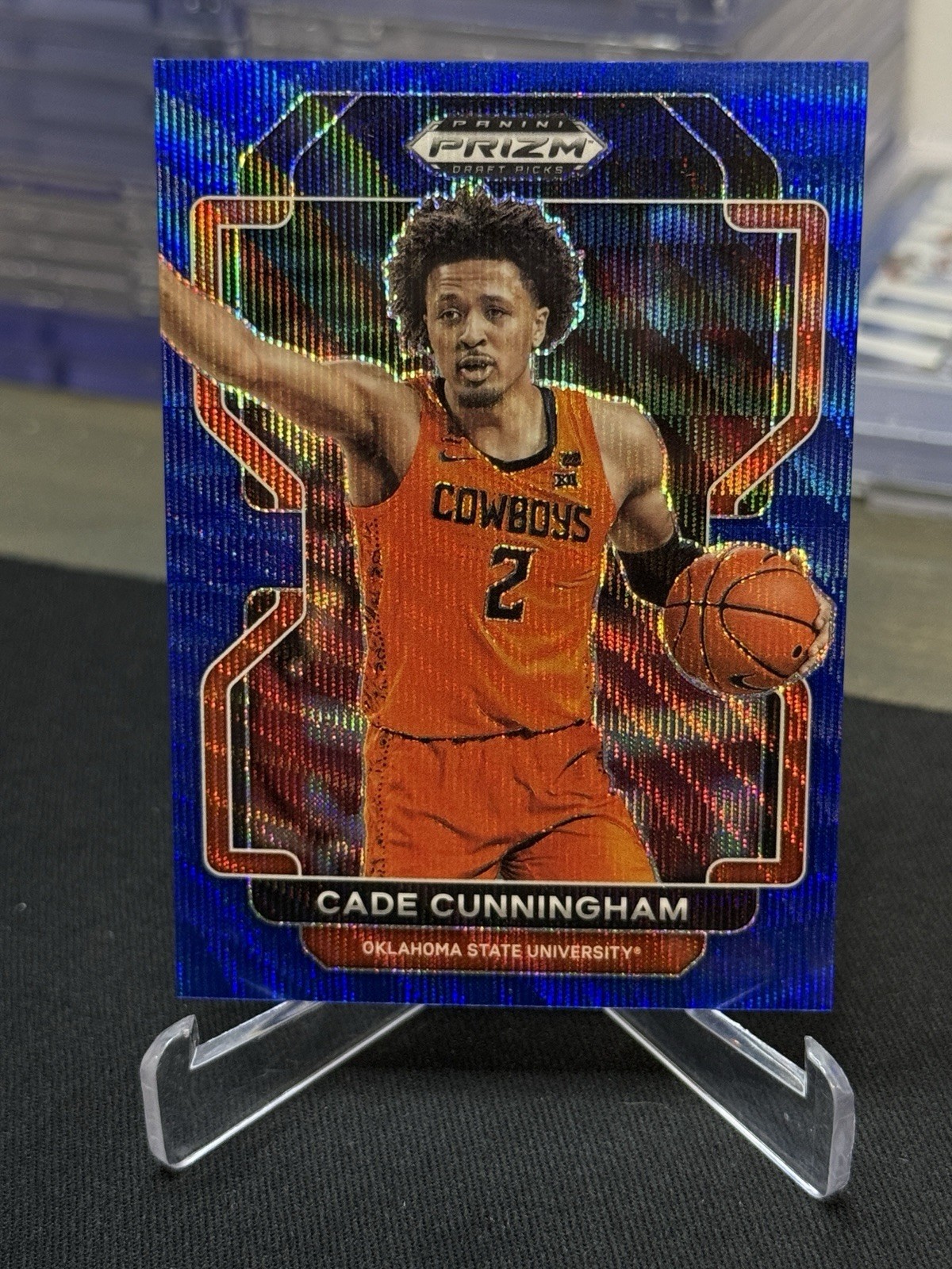 2022-23 Panini Prizm Draft Picks - Cade Cunningham /249 Blue Wave Prizm • OSU #6