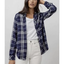 Rails Women’s Hunter Button Down in Arctic White-Size Medium