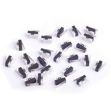 25Pcs AC 1A 125V 3Pin SPDT Limit Micro Switch Long Hinge Lever for Arduino Pack