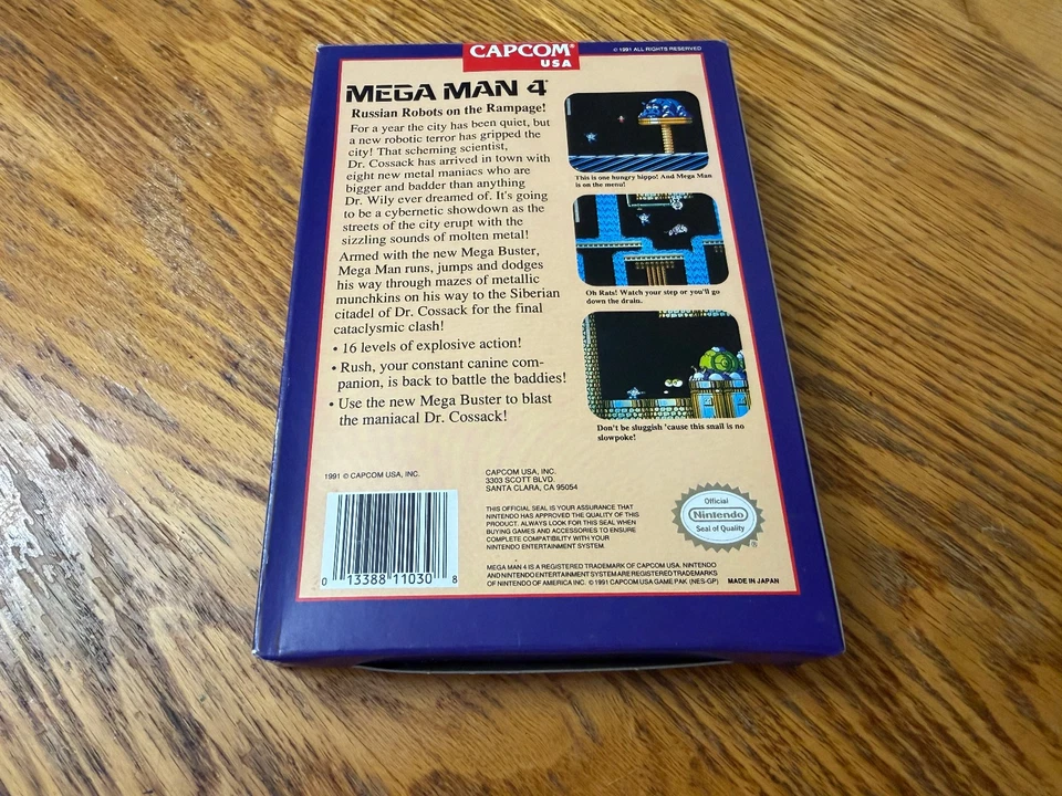 oval seal Mega Man 4 complete in box nintendo nes megaman iv game - Image 2 of 4
